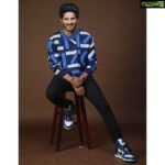 Dulquer Salmaan Instagram - How to be a cool dad 😎 @netflix_in @collectiveindia @kenzo Styled by @aeshy Assisted by @tryagaintoobad #Kuruppromos #Netflix #tryingtobecool #aslways #heyatleastitry #finewhatever