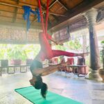Eesha Rebba Instagram - Hang in there! 🧘🏻‍♀️ #arielyoga #gettingthere