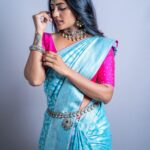 Eesha Rebba Instagram - 🌸🌸 Styled by @officialanahita Saree: @ridhis.sarees Jewellery: @mangatraineeraj Pic: @joshuamatthewstudio