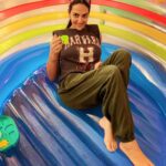 Esha Deol Instagram – Some days are for just letting the child within us out & having fun #jumpolene #playtime #play date #metime #madhatter ♥️🧿🎈🧸 #freedom #wildandfree