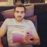 Esha Deol Instagram – Look who is reading my book #ammamia 😄💓 “it’s been so overwhelming seeing so many mothers reading Amma Mia and giving me such positive feedback on how much my book has helped them … and  now we have the #awesomedads too digging into my book ! Good to know that all these lovely men support their partners in raising their kids together! “ this is #myman ♥️🧿@bharattakhtani3 enjoying the read on a rainy day ! To get your copy of my book Amma Mia go to the link in my bio 💓