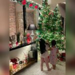 Esha Deol Instagram - My little ones are fascinated about the Christmas tree & thinking about what gift would Santa bring? 🎄🎅🎁 It's that time of the year!♥️🧿 #Radhya #Miraya #Mydaughters #Christmasvibes #MerryChristmas #Santaclausiscomingtotown