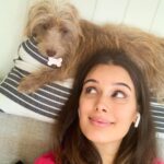 Evelyn Sharma Instagram – Literally everyday while I’m pumping, feeding, cooking, sleeping… wherever I go, this angel pup never leaves my side! 💖 she makes every day so much better! #puppylove #coco