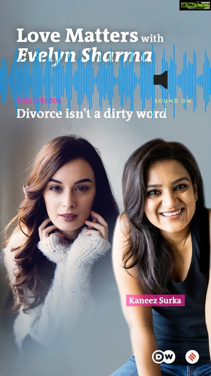 Evelyn Sharma Instagram - #Divorce isn't a dirty word! 💯 So excited to have you all listen to Ep04 of #LoveMatters with the lovely @kaneezsurka 💖 LINK IN BIO! ••• The divorce rate in #India may have doubled over the past two decades but at around 1%, it's still very low – and widely frowned upon. Women bear the brunt of society's #judgement when it comes to divorce. In a culture where never-ending love stories are sold to us daily how do we create spaces to remove the #stigma around divorce and find ways to celebrate ourselves outside of the judgement? Join me on this week's episode of Love Matters, where our listener is dealing with challenges around being recently divorced. My guest this week is the incredibly witty and brilliant #kaneezsurka, who gives us insights the strength it takes to leave a marriage, the #shame associated with it, and finding #joy again. Love the episode? Share it with your friends! 😃 ••• The podcast is a collaboration of DW, Germany's international broadcaster (@dw_euromaxx) and @indianexpress