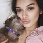 Evelyn Sharma Instagram - Monday mornings are my favourite 💖 #cococuddles