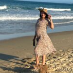 Evelyn Sharma Instagram - Mummy and Coco’s day at the beach. 💖 Sun, sand, and the salty sea! 🌞🌊 We both agree the water is still too cold to get in tho! ❄️