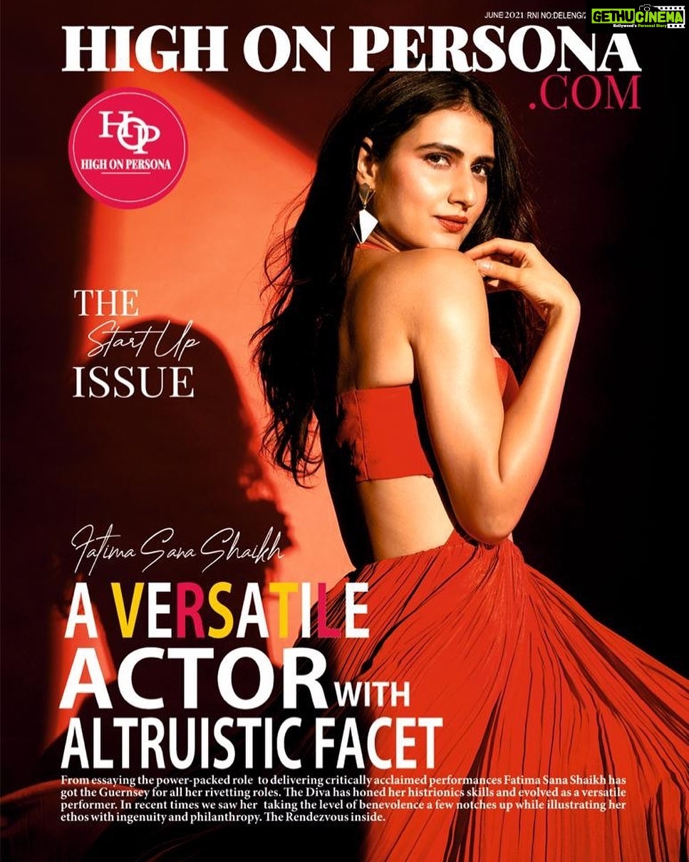 Fatima Sana Shaikh Instagram - @highonpersonamagazine ❤️⭐️ Editor: @iambarkhaarora Associate Editor: @divyakhanna97 PR Coordination: @spicesocial Stylist - @akshitas11 Photographer: @tejasnerurkarr Make-up: @nishisingh_muah Hair: @salechav