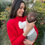 Freida Pinto Instagram - This will forever be my best Christmas with the most precious gift in my arms. Merry Christmas world!❤