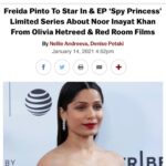 Freida Pinto Instagram - I am so excited to share this piece of news with all of you. At a time in this world where we are all looking at leadership and courage to guide and lead us all back to some semblance of sanity and order, I take great comfort in the quiet strength, grace, intelligence and grit that Noor Inayat Khan possessed in the face of chaos during WW2. A real underdog who was written off as "not overburdened with brains" who ended up being the SOE's first female wireless operator sent into occupied France who helped set up the Secret Armies that would rise up on D-Day, astonishing all those doubted what she was capable of. My true partners in this Claire Ingham (producer), Andy Paterson (producer), Olivia Hetreed (writer), Anand Tucker (director) and my awesome manager Larry Taube... we have something so beautiful here. Thank you for being on this journey with me. I can't wait to bring this to life! Lastly, thank you Nellie Andreeva and Denise Petski for putting together a wonderful write up that honours the work of Noor Inayat Khan.