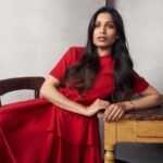 Freida Pinto Instagram – Knowledge is power. The fashion industry is the second largest user of water globally. Take the time to learn how your clothing is made. 
Proudly wearing @adeam for @tribeca portraits for our film ONLY! – 📷: @unicornfightclub