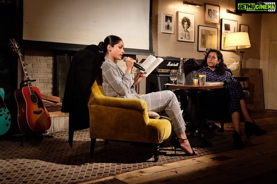 Freida Pinto Instagram - So grateful I got to interview the ever so inspiring ex-US Marine, daughter, activist, yoga teacher- @anuradhabhagwati for her memoir "Unbecoming". I dubbed her 'a badass brown G.I. Jane'. And with good reason! Vulnerable, brutally honest, rebellious, determined, naive, strong both physically and mentally, with unapologetic views that doesn't spare some people or Herself either.. I highly recommend reading it. β’ π·: @ilovebaliwood