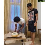 Gautham Karthik Instagram – Was feeling bad I couldn’t be there in person for your birthday, but super happy you gave me a surprise visit! 
Happy belated Birthday @vinothdaskood 
🤗🤗🤗

#brosforlife