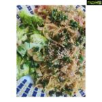 Gayathrie Instagram - #photodump of the #lockdowncooking kind 😛 Yenjaaaayyy! 😁 . . 1- pasta salad 2- pad thai 3- pumpkin pesto 4- ramen 5- egg fried rice 6- korean black bean sauce (attempted here with rajma instead) 7- egg bejo (😍😍😍) 8- managed to eat protein rich snacks throughout thanks to @rabiacooks 's recipe 😁 9- good old tomato rasam and plantain fry. ❤️ . . #whatieat