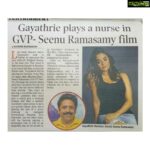 Gayathrie Instagram – Grateful! 😊🙏❤️
For the generous words and for the opportunity to be moulded as an actor by Seenu sir, once again!
Looking forward to working with you, @gvprakash! 😊
.
.
#seenuramasamy #gvprakash #maamanithan #gayathrieshankar #projectannouncement