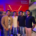 Haricharan Instagram - Yesterday at the Audio Launch of #99Songs Tamil at Sathyam PVR Chennai. Happy Bunch! Hope you have heard the Jukebox on YouTube. I have recorded a beautiful song called #Neeillanaanum Was so excited to see @arrahman sir adorn a new role as a Producer, StoryWriter and a composer. He was being the Host yesterday and showcased his dear product to his Friends, fans, Family and the Press. There s so much intent, detail and Conviction in this Movie and the Soundtrack. I am sure you will Enjoy it. Was so happy to meet the extended Relentless Team of 99 Songs. Caught up for Coffee after so Frikking Long. #99SongsTamil #Arrahman #tamil Sathyam Cinemas