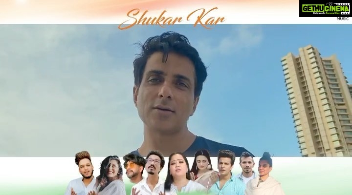 Helly Shah Instagram - Learn to be thankful for what you already have while you pursue all that you want ❤️ ~ Jim Rohn . . Congratulations @balrajsyal and everyone else for this beautiful song which is also made to express our gratitude to @sonu_sood sir ❤️ Please go watch it on YouTube and share it because it’s worth it . . Be kind . Be grateful . Shukar kar ❤️😊