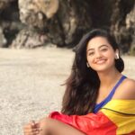 Helly Shah Instagram - Happy Kid wearing all the Primary Colours ❤️💛💙. . . Jacket ~ @sahilrasheed 😎Thanx for lending me your jackets in our every trip 🤪😂 . . . @fitzupofficial @tat.india #fitnessfiestainphuket #amazingthailand