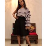 Helly Shah Instagram - Ruffles and all 🖤. . . Outfit -@adderyfashionhouse Stylist- @smriti_medha Jewellery- @rimayu07 . . Skilled Photographer - @tanyasharma27 🥳🤪❤️ Facebook Mumbai Office