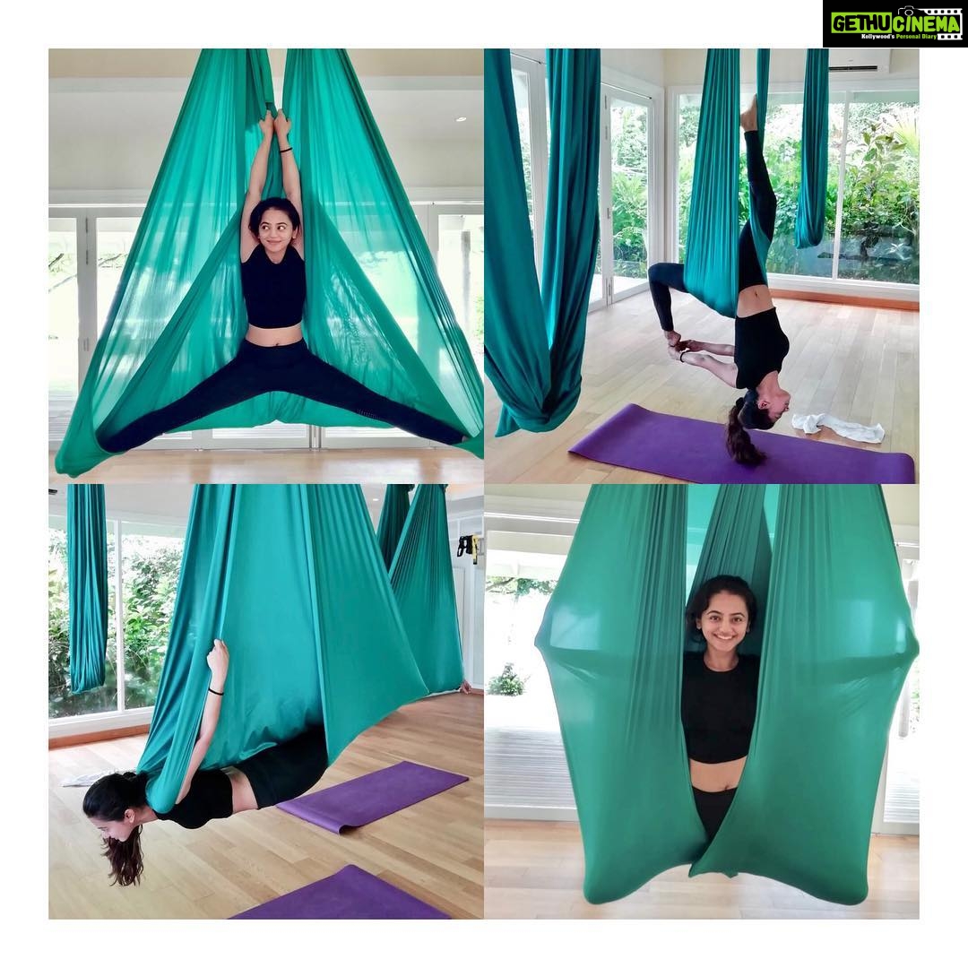 Helly Shah Instagram - HAPPIEE and EXCITED โlike a kid getting a new toyโ ๐ as I get to do and learn AERIAL YOGA for the first time ever in my life ๐๐ Had been craving to learn aerial yoga since a really long time and @kandima_maldives gave me this wonderful experience..... โบ๏ธThis is going to be very SPECIAL and hopefully iโll keep getting better ...๐๐ Kandima Maldives