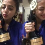 Helly Shah Instagram - Yayyyyyyy 💃💃 firstaward#bestactress#bestjodi#happiness#thankyouall❤️❤️☺️