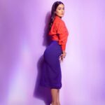 Hina Khan Instagram - 💜💜💜 Outfit @zara Jewels @cintillaofficial @esmecrystals @aditi_bhatt Styled by @shrushti_216 📸 @visualaffairs_va