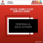 Huma Qureshi Instagram - Thank you #Deborah and #ZackSnyder !! Your generous contribution will go a huge way towards helping this 100 bed COVID facility in Delhi ❤️🙏🏻 @savethechildren_india