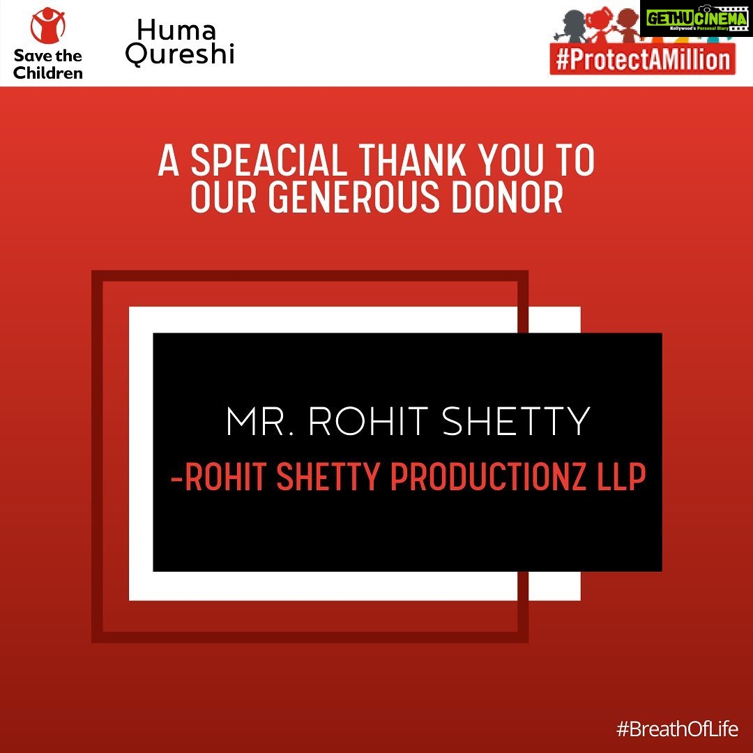 Huma Qureshi Instagram - Sir @itsrohitshetty !! Thank you for taking all the trouble and sending us your generous donation . This will go a long way in helping to set up this hospital in Tilak Nagar , Delhi. Your donation will impact so many lives at this facility. #grateful #love #blessed @savethechildren_india Inspiration you are ...