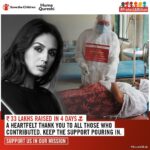 Huma Qureshi Instagram – Eid Mubarak and a heart felt Thank You to each and every one of you who has contributed already, together we have raised a huge sum of ₹33 lakhs…
But we still have a long way to go …. so let more of the support pour in so we can together help as many people as possible!

Help India get back it’s #BreathOfLife 
#Covid19IndiaHelp #ProtectAMillion #SecondWave  #DelhiFightsCorona #COVIDIndia #HumaQureshi #IAmHumaQ #SaveTheChildren