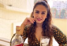 Huma Qureshi Instagram - When Mumbai’s winter afternoons still feel like summer🌞 you fix yourself a refreshing Johnnie Lemon Hiighball Here’s how I got this lovely drink going.... Filled a highball glass way lots of ice Pour 50 ml of Johnnie Walker Top it with 120 ml Lemonade Finally, dropped in a lemon wedge and voila! @johnniewalkerindia #spon #johnniewalkerhighball #johnniewalkerscotch #johnniewalkerindia