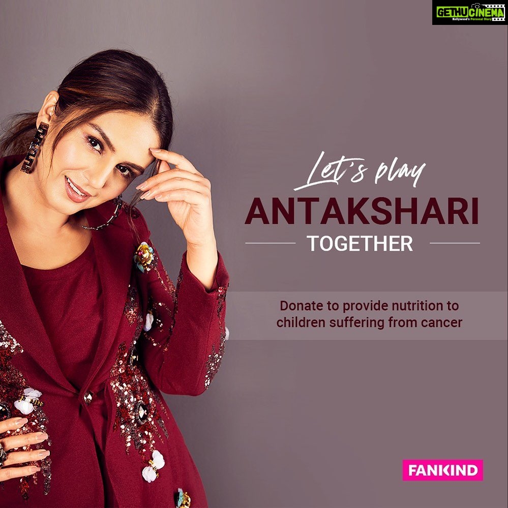 Huma Qureshi Instagram - So @fankindofficial & I are all set for the virtual mehfil, want to join this fun? Bas log on to fankind.org/Huma and donate @cuddlesfoundation to help them provide nutritional support to children battling cancer #Fankind#FankindXHuma#Antakshari#ComeJoinTheMagic#Support#Children#Cancer