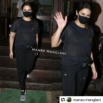 Huma Qureshi Instagram – Black is Back … 🖤🖤🖤 #black #night #dubbing #athleisure #AOTD 1st day back to work .. had to capture the moment .. the feeling