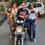 Huma Qureshi Instagram - Me and my Enfield ... Posing with my girls who taught me how to ride #bikergirl #humaqureshi #love