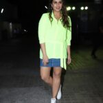 Huma Qureshi Instagram - It’s a Neon world out there ... Top- @aww_by_priyanka Skirt- @lovegen_official Shoes- @woodlandexploremore Fashion director- @officialkavitalakhani Sr. Stylist- @aeshu_lalan Makeup @sahithya.shetty Hair @rupali.dhumal neon #humaqureshi