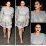 Huma Qureshi Instagram – Grey wala shade .. Dress- @pallavi_mohan_not_so_serious_ Fashion director- @officialkavitalakhani
Makeup @sahithya.shetty #ootn #grey #party #humaqureshi 
Edit @peepingmoonfashion