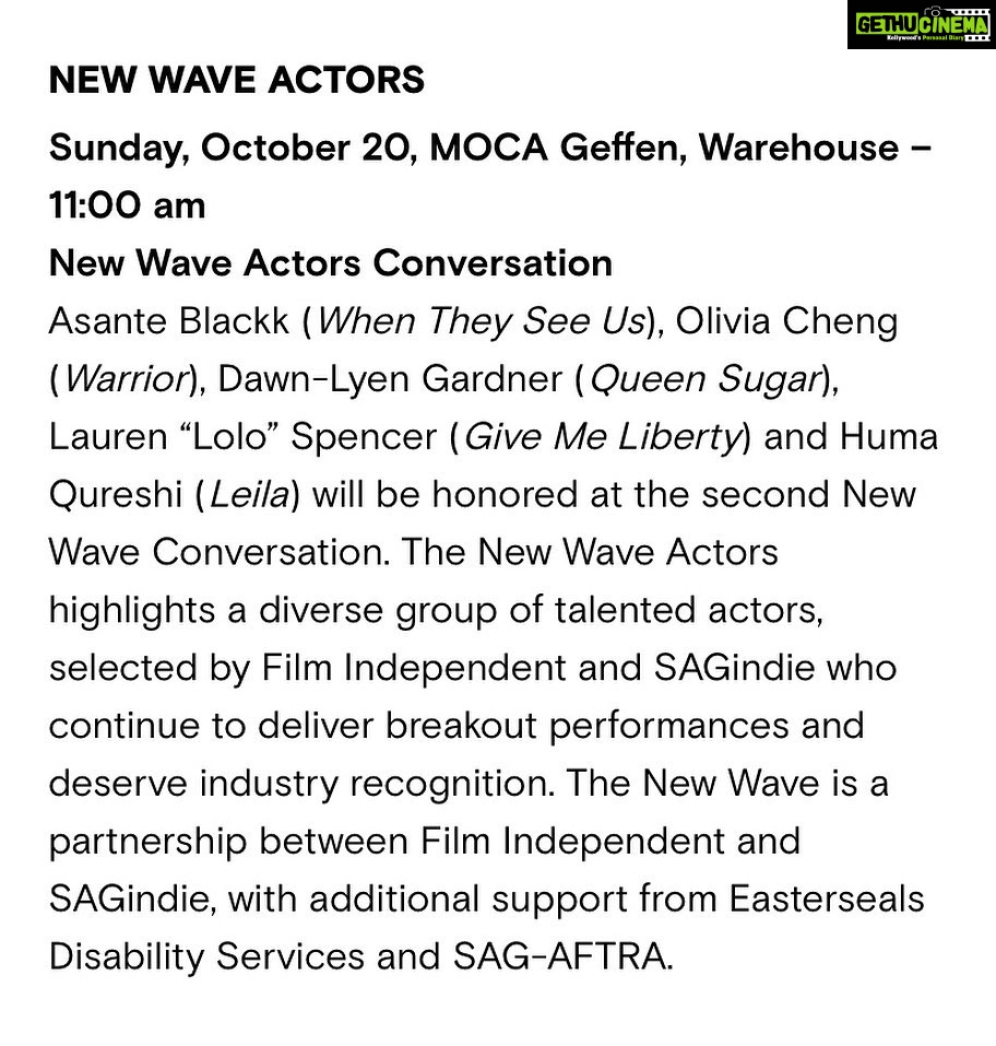 Huma Qureshi Instagram - So this is kinda cool 😎 (I think) ... thank you @deepamehtafilms @netflix_in @netflix for giving me the opportunity to be a part of Leila #blessed #gratitude And thank you for the recognition @filmindependent @jasjaisingh ❤️❤️ #TheNewWave19 @sagindie @sagaftra @eastersealssocal ❤️#blessed #love #humaqureshi Thank you @priyasreedharan @wazzzim #zulfi #openaorfilms and my hamdard in all seasons @shanksthekid #love you guys