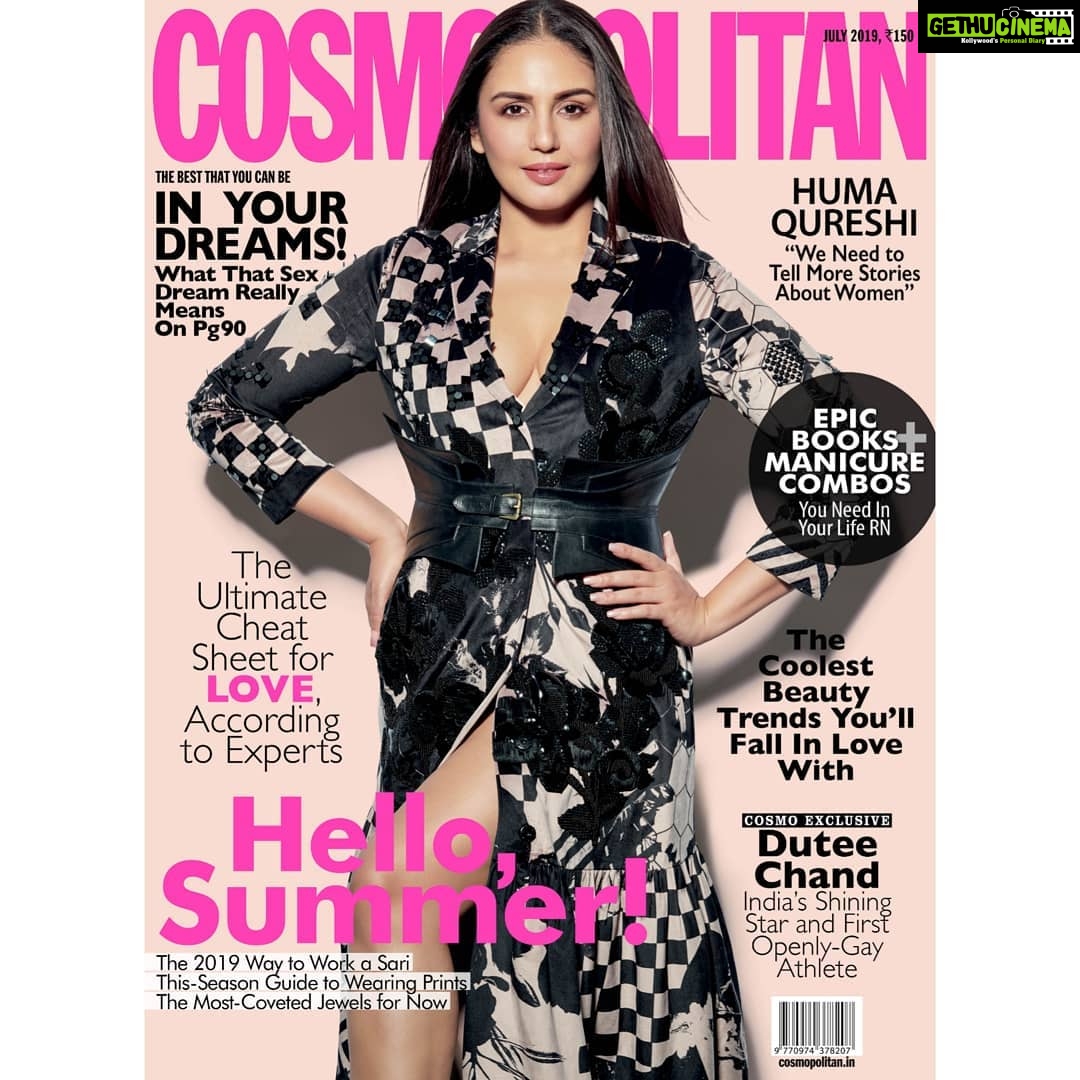 Huma Qureshi Instagram - Birthday Month Cover. On stands now!! @cosmoindia Editor: Nandini Bhalla (@nandinibhalla) Fashion Stylist: Zunaili Malik (@zunailimalik) Photographer: Prabhat Shetty (@prabhatshetty) Hair: Hiral Bhatia (@bbhiral) Makeup: Ajay Vishwasrao (@ajayvrao721) Wearing trench dress: Pankaj & Nidhi (@PankajAndNidhi); belt: Shantanu & Nikhil (@shantanunikhil) @media.raindrop . . . . #birthday #july #leo #covergirl #fashion