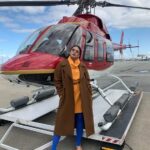 Huma Qureshi Instagram - Later folks ! My Ride is here 🚁 @visitcalifornia #air #chopper #sanfrancisco #fashion #luxury @taras84 @pashamalwani @nautankichaiti #colourblock San Francisco, California