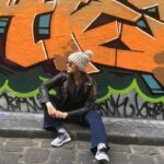 Huma Qureshi Instagram – Thug Life !! #hustle Whenever I wear a #leatherjacket the hustler in me takes over 😜😜 #melbourne Photo – @nautankichaiti #wall #art #australia #HQAroundTheWorld