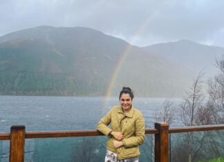 Isha Koppikar Instagram - Rainbow is a symbol of hope, good luck, new beginnings, promise, equality, communication and peace. Thank you universe for the sign❤️ #newyear #newvibes #happynewyear #2022 #hope #rainbow #nature #thankyouuniverse #gratitude #thisisasign #scotland #motivation #happiness #happyholidays #holiday Scotland, United Kingdom