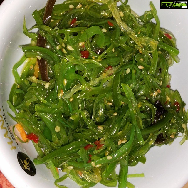 Iswarya Menon Instagram - This is something that I really relished today.. healthy and yum!!! @seaweedSalad @AtHanaSushiPlace @NewOrleans @Youbeauty 😘