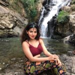 Iswarya Menon Instagram – There’s no better place to find yourself than sitting by a waterfall and listening to it’s music 🎶❤️
.
#nofilter #waterfall