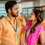 Iswarya Menon Instagram - Come fall in love with us ♥️ #dhomdhom video song from #naansirithal is out now 😍 This melody has my heart .. Link in the bio 💞 This is my favourite song , hope you guys love it too ♥️ . @hiphoptamizha @the__raana @vanchinathanmurugesan