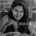 Iswarya Menon Instagram - Pencil sketches always have my heart ❤️ Thank you @art.nish