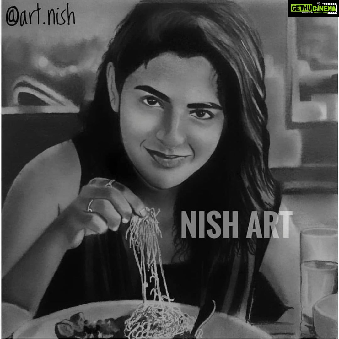 Iswarya Menon Instagram - Pencil sketches always have my heart ❤️ Thank you @art.nish