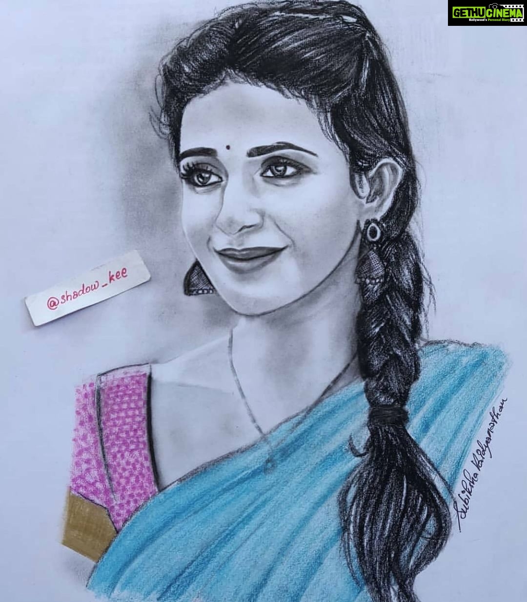 Iswarya Menon Instagram - This is just so beautiful 😍 Thank you ❤️ And this coming from a girl fan makes it extra special 🤗 @shadow_kee