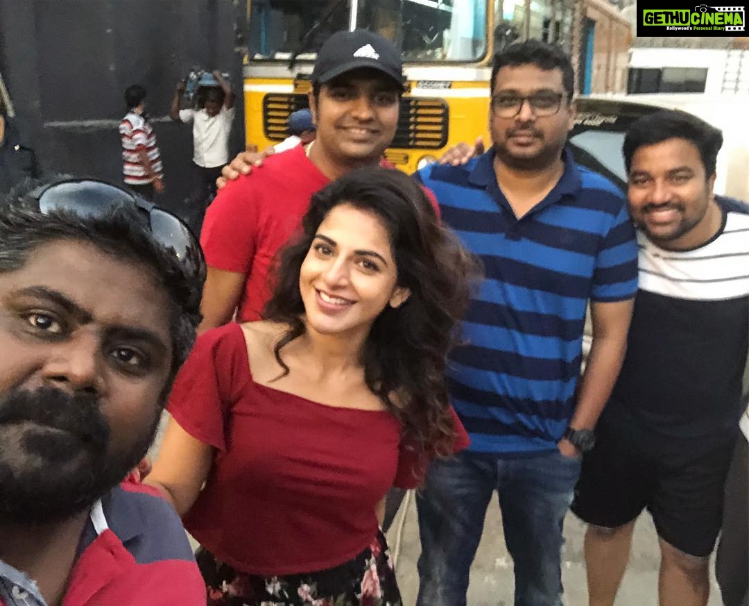 Iswarya Menon Instagram - Super privileged to be a part of this A1 team.. #8yearsoftamizhpadam #tamizhpadam2.0 #shootinprogress #releasingthismay #maydayrelease #watchoutforus 😀❤️