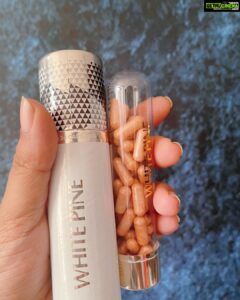 Joy Crizildaa Instagram - Here it is ! Since many of you been asking me about #whitepine

My experience I have been using it for last 1 month and I can see a drastic change ☺️ this one increases my skin elasticity & keep my skin super hydrated & I can feel my skin is  glowing ✨✨ thanks to doctor  @drrenitarajan ❤️
You can get these amazing products from @chosen_by_dermatology #whitepine #pycnogenol #skincareroutine