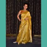 Kangana Ranaut Instagram – **Weave, but make it fashion!** Celebrating #NationalHandloomDay with 6 handwoven looks that showcase the creativity, and fineness of this indigenous craft. ‘Woven’ can be worn sexy, chic, minimal or girly, as seen in these images of Kangana, who believes in promoting the undying art subtly to change the mindset about this ancient royal haute couture. Thus, saving the lives of the many gifted weavers who are committing suicide due to poverty and lack of jobs.