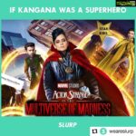 Kangana Ranaut Instagram - 😂😂 . . Repost: @weareslurp Tag a Marvel fan and say nothing 😂😅 . . #funny #meme #KanganaRanaut #queen #superhero