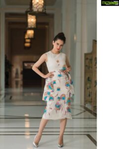 Kangana Ranaut Instagram - THE QUEEN IS SHINING! ✨ Wearing an exquisite floral jacquard dress from @edelinelee! . . . . . Outfit - @edelinelee Shoes - @tomford Hair - @hairbyhaseena Make up - @albertchettiar Styling - @stylebyami @mala_agnani @shnoy09 Photographer - @arorachinmay, @thecinemadreamer The Oberoi, New Delhi